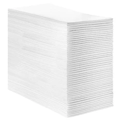 Luxurious Linen - Feel Disposable Guest Towels - Soft, Absorbent Paper Hand Napkins for Kitchen, Bathroom, and Events (White)