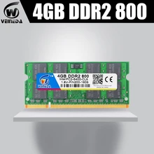 VEINEDA оперативная память Sodimm 4 Гб ddr2 800 МГц оперативная память ddr2 667 МГц ноутбук для Intel amd mobo поддержка оперативной памяти ddr2 533 МГц pc6400 200pin