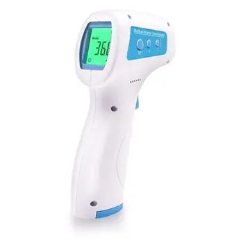 

Thermometer Forehead Thermometer Temperature Measurement Tool Infrared Thermometer ABS Black Red with LCD Practical Accurate