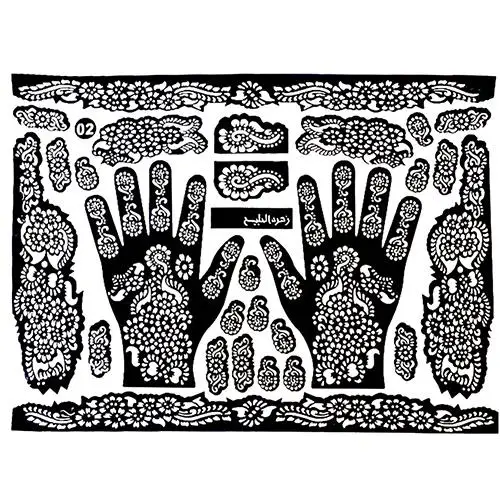 Tattoo Templates Hands/Feet Henna Tattoo Stencils for Airbrushing Mehndi Body Painting Glitter Tattoos Hot