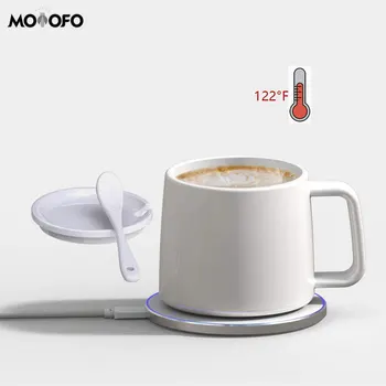 

Creative Gift Coffee Mug Warmer with Wireless Chargering Coffee Mug for Home Office to Warm Coffee Tea Milk Water Mug