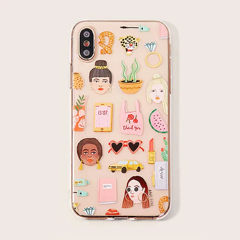 Чехол для iPhone с лицом подходит Apple X /Xs/11/11Max/11Pro мягкий защитный чехол из ТПУ