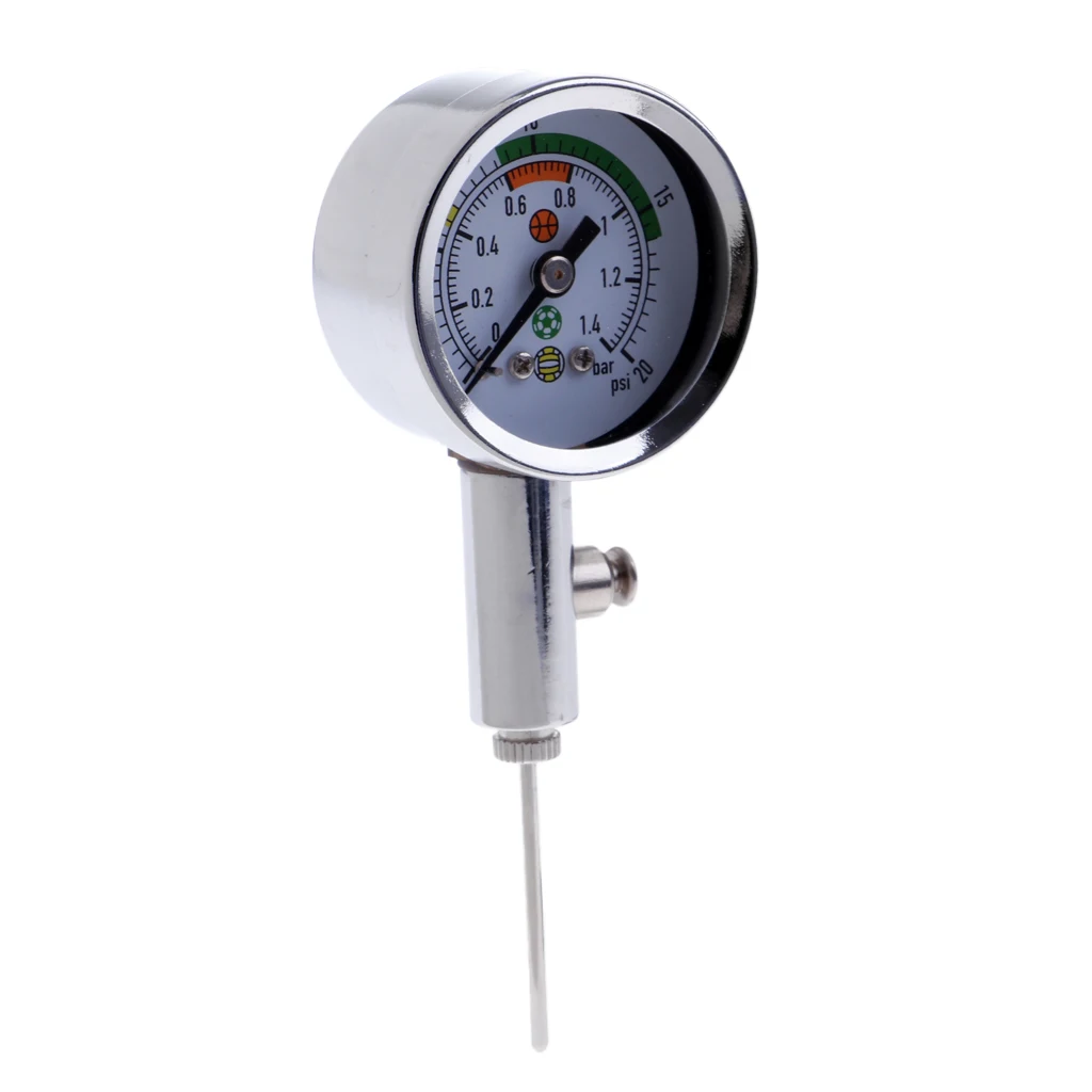 Soccer Ball Pressure Gauge Basketball Football Inflation Measure Gauge