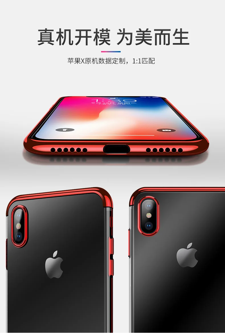 Цветной прозрачный противоударный чехол для телефона iPhone 11, 11Pro, X, XS, XR, XS, Max, 8, 7, 6, 6S Plus, Мягкий защитный чехол из ТПУ