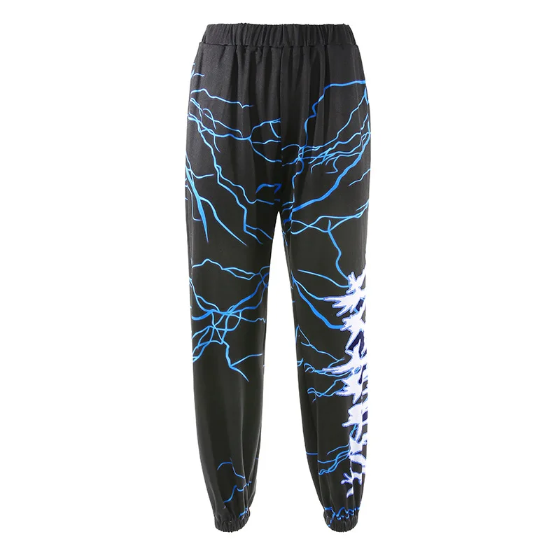 Joggers Новинка, худи в готическом стиле с принтом молнии, Женский пуловер с длинным рукавом, толстовки с капюшоном, толстовки с капюшоном на завязках для девушек, худи большого размера - Цвет: Joggers