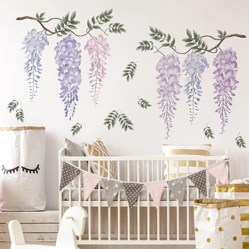 

Removable Wall Sticker Wisteria Flower DIY Home Decal Mural Room Decor