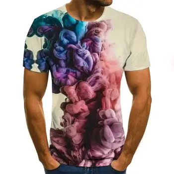 

Hot summer T-shirt men's short sleeve cool colorful T-shirt brand summer men's funny 3D T-shirt
