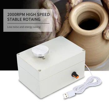 

4.5cm Electric Pottery Wheel Machine Mini USB Pottery Wheels Clay Throwing Making Ceramic Machine Ceramic Clay Potter Kit