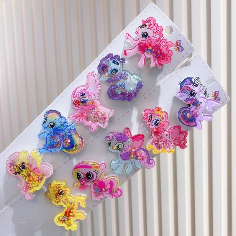 My Little Pony Acrylic Hairpin for Girl Cute Cartoon Twilight Sparkle Princess Celestia Modeling Hair Accessories Girl's Gift |