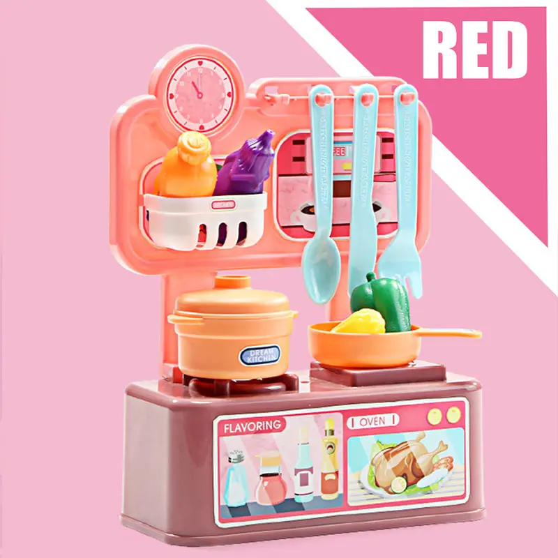 Children Toy 1 Set Role Play Mini Simulation Kitchenware Tableware Cookware Little Kitchen Cooking House Toy Children - Цвет: As picture