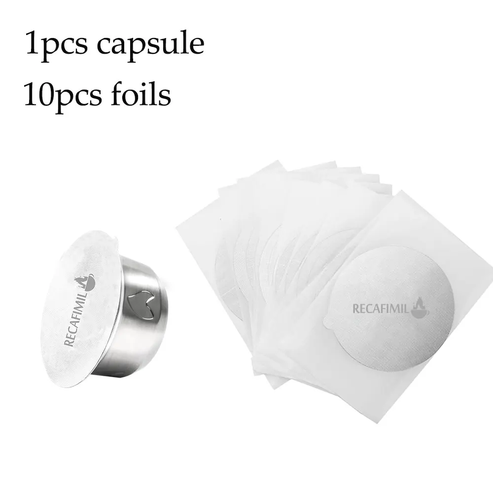 230 мл многоразовые кофейные капсулы Nespresso Vertuoline Plus Pods чашка из нержавеющей стали с крышкой из фольги Delonghi ENV150 фильтр для эспрессо - Цвет: AS PICTURE