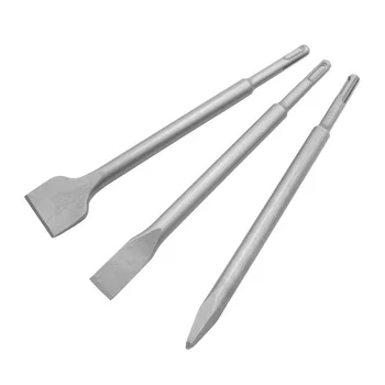 

3pcs 45 Steel Electric Rotary ROTO Hammer Drill Bit SDS Concrete Tile Chisel Kit for Woodworking Concrete Wall Rock