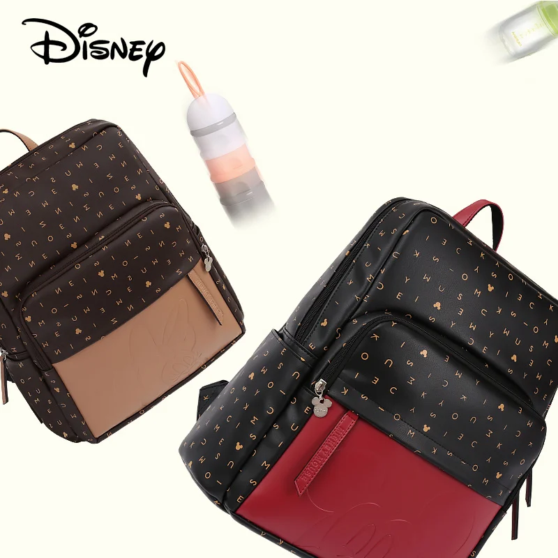 2020 кожаная сумка для подгузников Disney рюкзак ухода за ребенком с USB влажная мам и