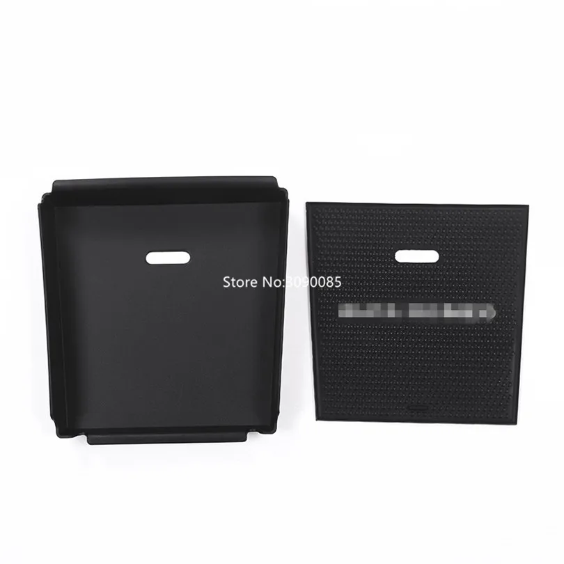 New Car Armrest Storage Box Black With Non-slip Mat Glove Phone Box Tray For Alfa Romeo Giulia- Car Accessories