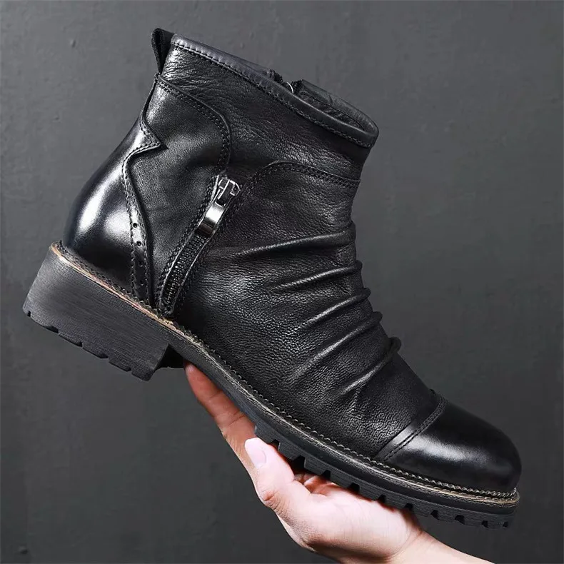 39-48 зимние ботинки теплые удобные кожаные зимние ботинки мужские#3995