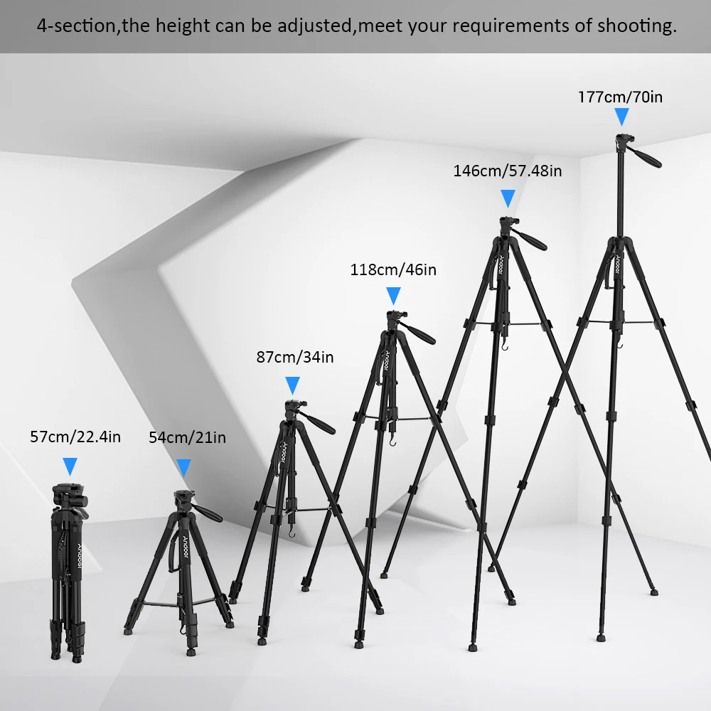 Andoer TTT-666R штатив для камеры монопод легкий портативный штатив для путешествий для Canon Nikon DV DSLR видеокамеры с сумкой для переноски