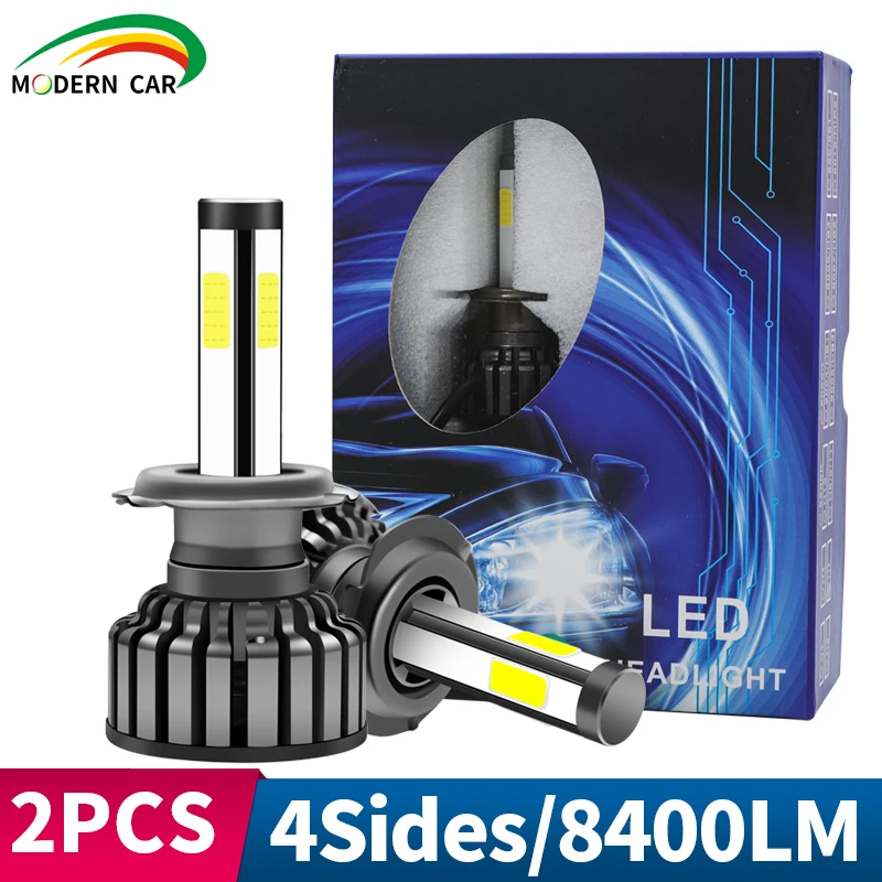 

2PCS H7 LED bright 6000K H4 H1 H3 H7 H8 H9 H11 Canbus 9005 HB3 9006 HB4 Car Headlight Bulbs 80W 8400LM 12V Led Light