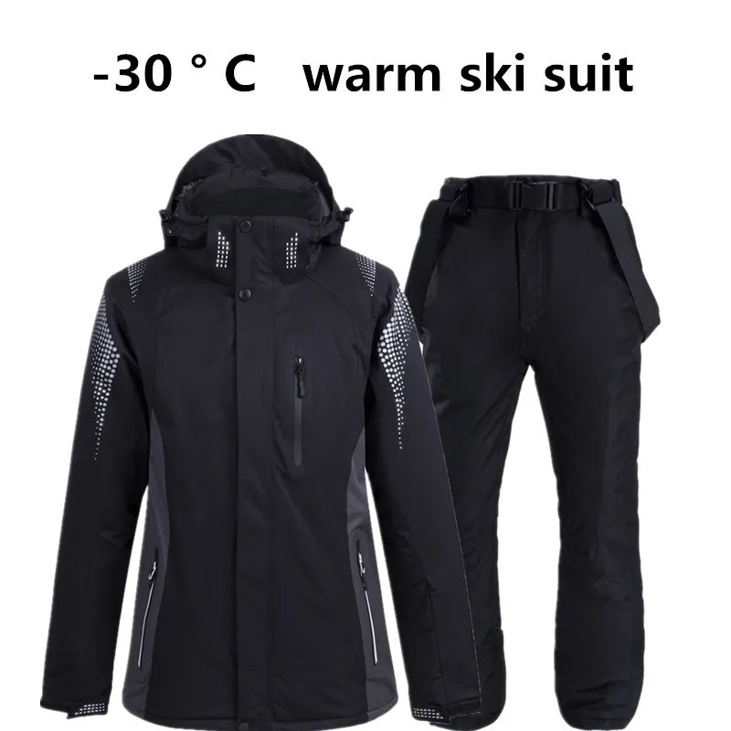 Лыжные костюмы куртка и брюки для мужчин и женщин уличные комплекты для сноубординга Лыжная зимняя куртка спортивная теплая дышащая водонепроницаемая ветрозащитная