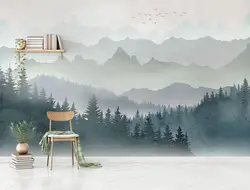 beibehang Custom Modern wallpaper geometric mountain peak forest TV background 3D wall paper Living Room Bedroom TV Background