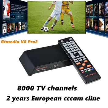 

Gtmedia V8 Pro2 satellite tv receiver bulit in WIFI 8000 TV channel ISDBT DVBS2/S2X/T2 Full Power with 2 year Europe CCCAM cline