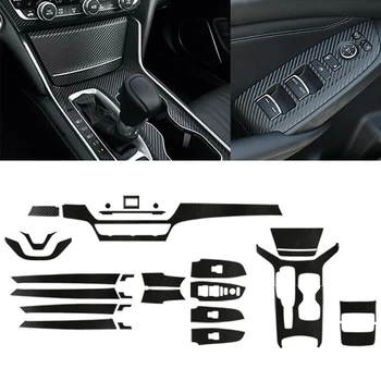 

Carbon Fiber Black Car Interior Decor Kits Trim Sticker For Honda Accord 2018-2020 Decorative Strip Sticker Direct Replacement