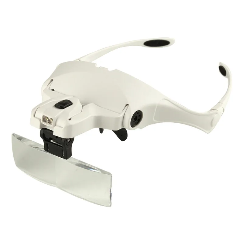 

Magnifying Glasses LED Light Lamp Head Loupe Jeweler Headband Magnifier Eye Glasses Optical Glass Tool Repair Reading Magnifier