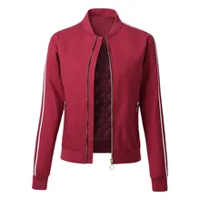 Women's Bomber Jacket Long-sleeved Jacket Women's Autumn And Winter Solid Color Loose Baseball Uniform Jacket Zipper Cotton Coat