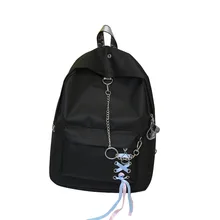 Железная цепь лента игривая школьная сумка для отдыха с буквами лямки школьный рюкзак корейский стиль студенческий рюкзак