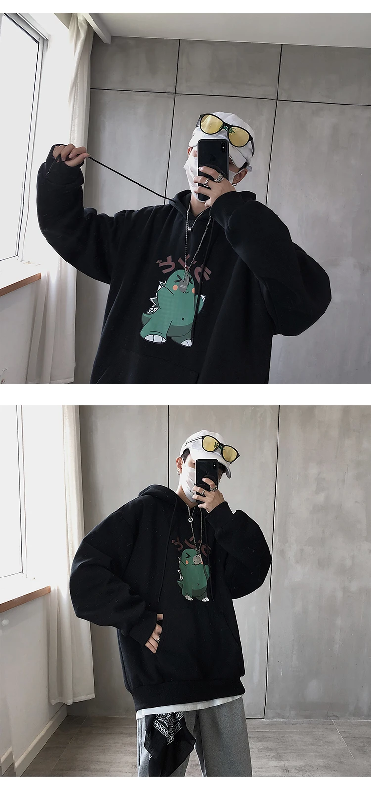 Privathinker Thicken Warm Hooded Print Sweatshirts Men Autumn Winter Korean Fashion Men's Hoodies Pullover Loose Clothes