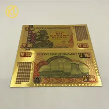 100-1000 шт. цветного золота Зимбабве один Centillion долларов банкнот с изображение камня COA