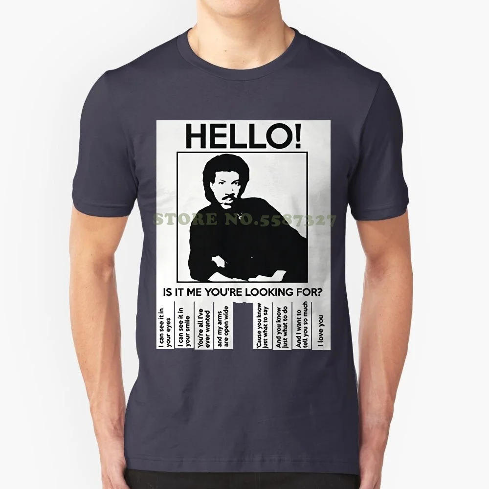 Футболка с коротким рукавом Hello Is It Me, вы ищете мужскую футболку, футболка Lionel Music Richie 80s Meme