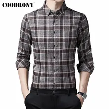 

COODRONY Brand High Quality Business Casual Fashion Plaid Long Sleeve Slim Fit Shirt Men Spring Autumn New Arrival Clothes C6154
