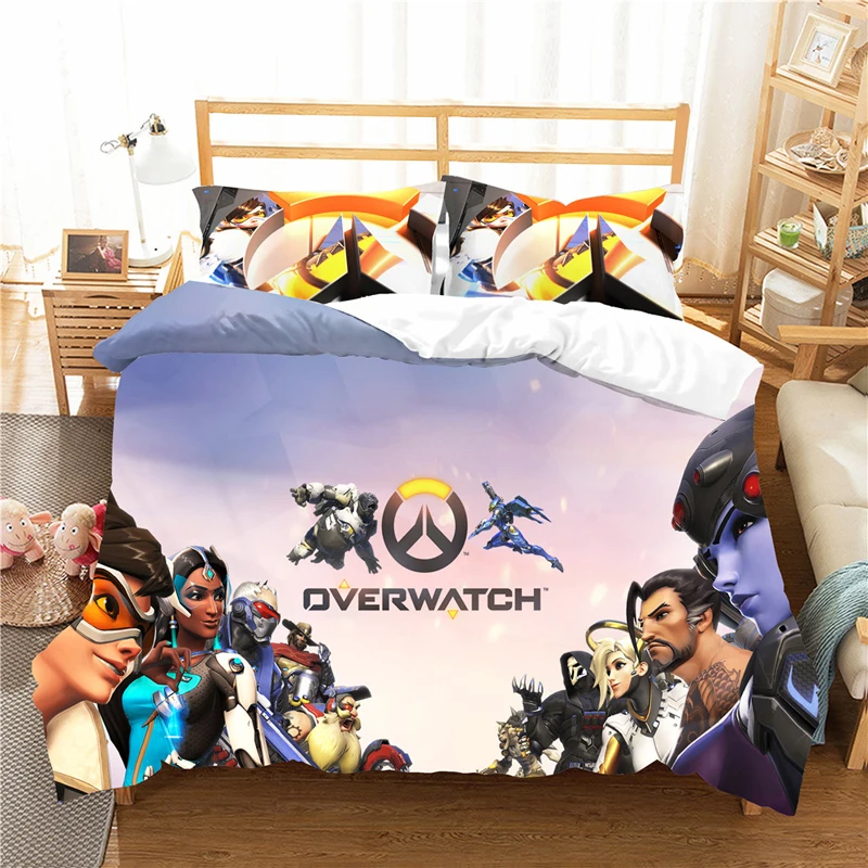 Overwatch 3D комплект постельного белья Детская комната Декор пододеяльники Overwatch OW одеяло комплект постельного белья s постельное белье(без простыни - Цвет: 22