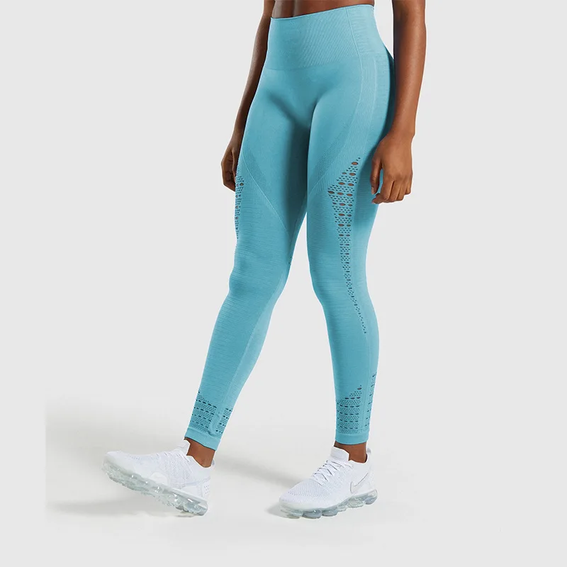 

Seamless Fitness Yoga Leggings Hollow Out Stretchy Tummy Control Gym Leggings Women Push Up Hips Sport Pants Workout Sportswear