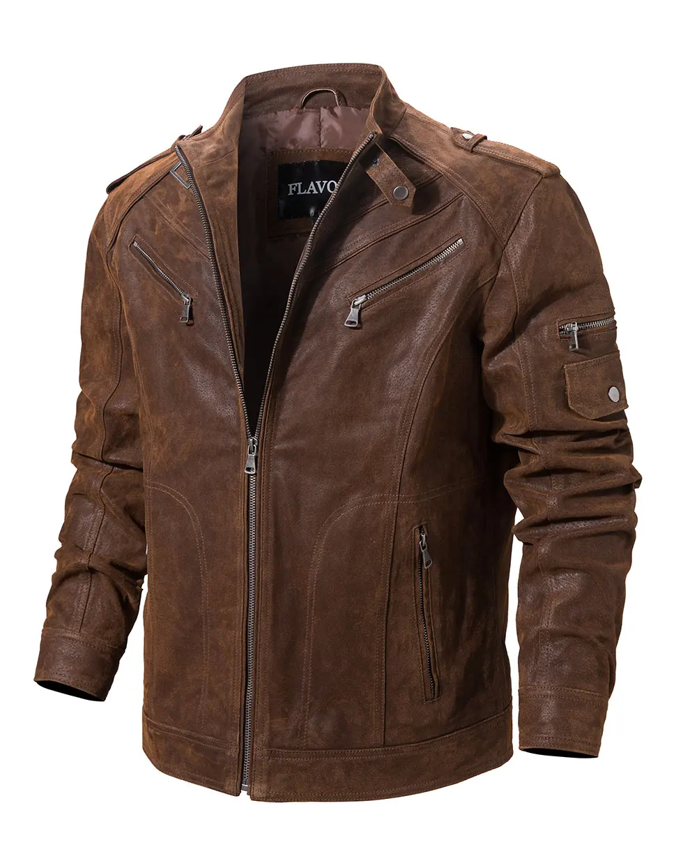 Мужская куртка из натуральной кожи из свиной кожи, Куртки из натуральной кожи, мотоциклетная куртка, пальто для мужчин