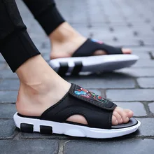 Летние новые стильные крутые вьетнамские пляжные мужские шлепанцы Модные женские сандалии на липучке в Корейском стиле