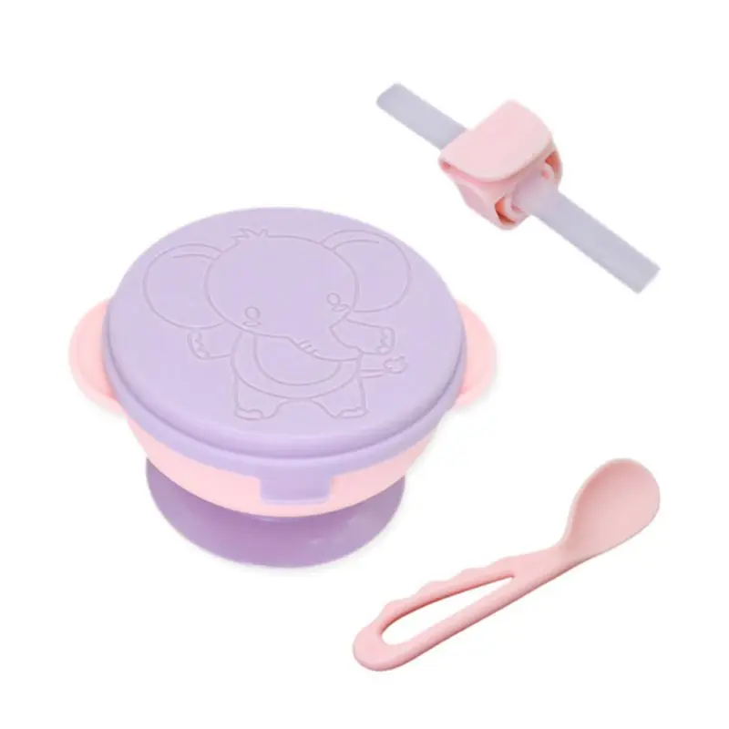 Baby Bowls For Toddlers Infants Suction That Stick Self Feeding Training Storage Bowl With Lids Set 3 Pack Spoon Straw | Дом и сад