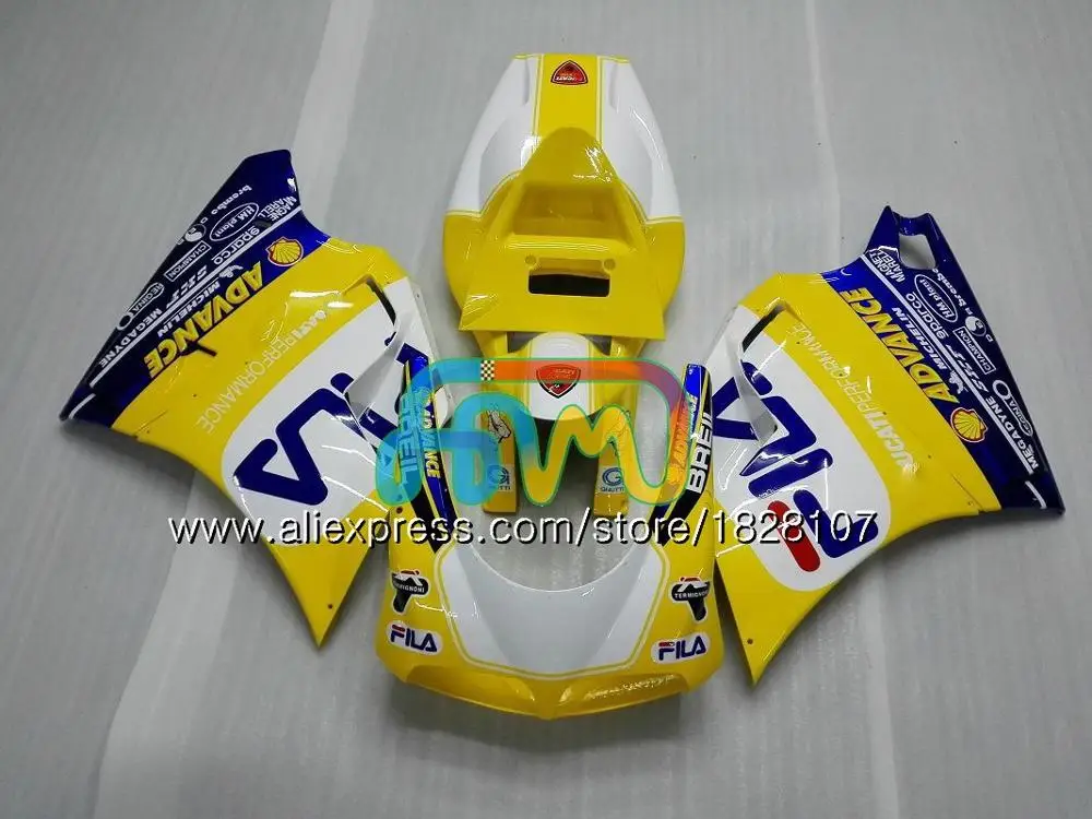 748 853 для поездок на мотоцикле DUCATI 916 996 94 95 96 97 98 99 02 71BS. 22 998 S R 1994 1995 1996 1997 все желтый 1998 1999 00 2001 2002 обтекатель - Цвет: No. 6