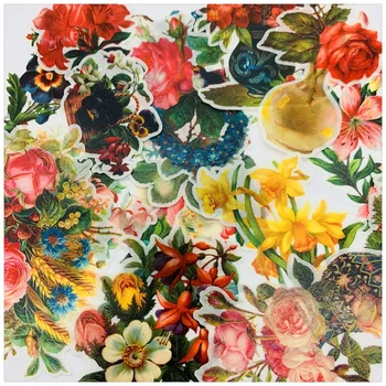 

16Pcs/Set Retro Vintage Flowers Bouquet Sticker DIY Craft Scrapbooking Album Junk Journal Happy Planner Decorative Stickers