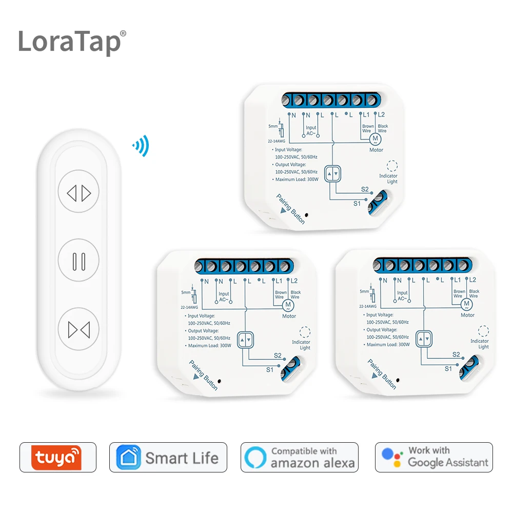 Smart WiFi Curtain Switch Module with App & Voice Control