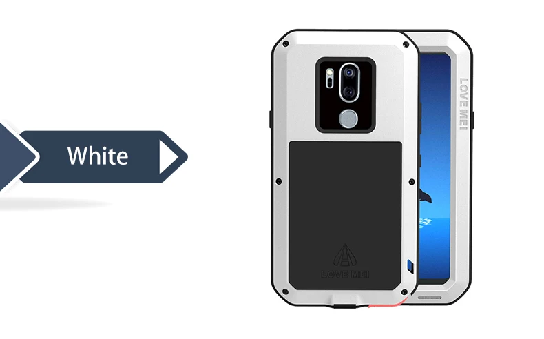 Бренд Love Mei чехол для LG G7 чехол ThinQ для LG G7 G710 ThinQ(6,1 дюйма) полный корпус противоударный металлический бронированный чехол для телефона со стеклом