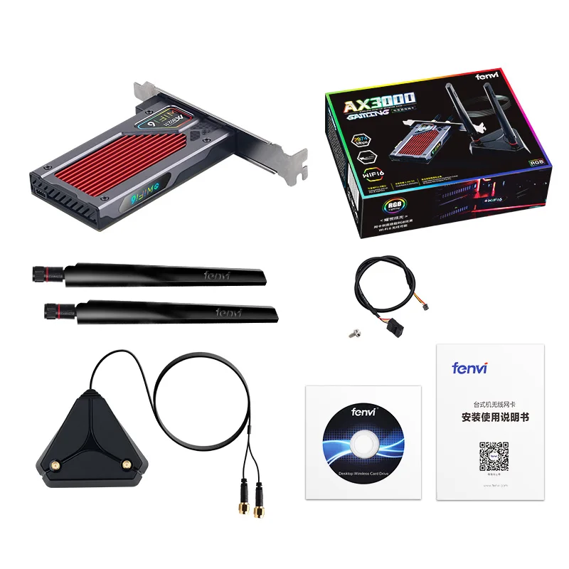 banda dupla adaptador sem fio 802.11ax MU-MIMO rgb luz