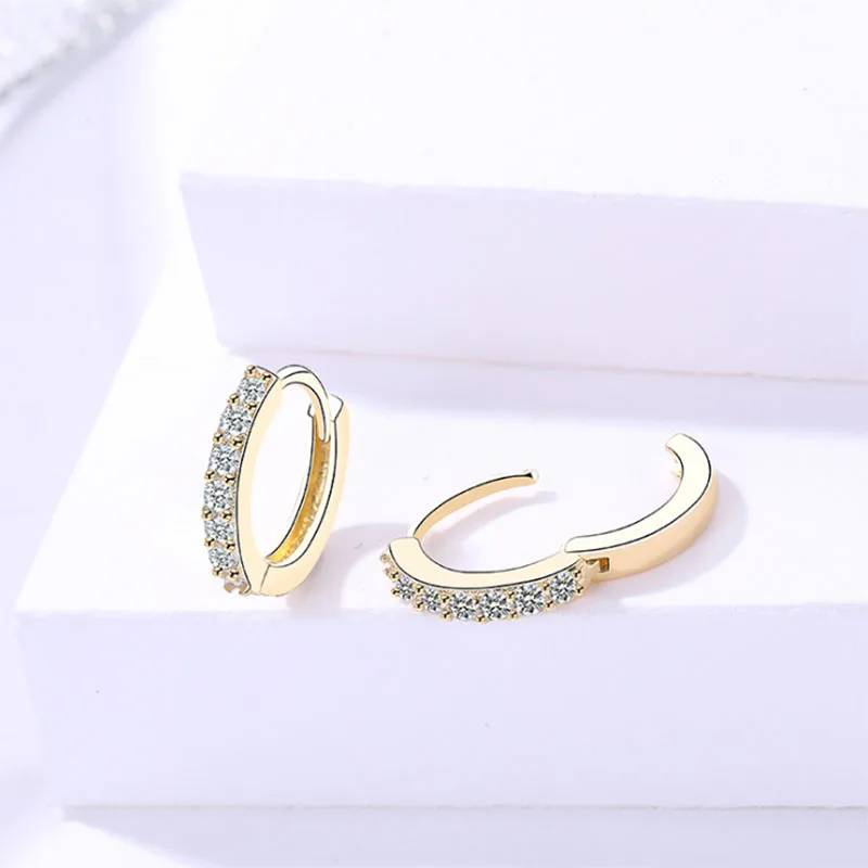 Lo Paulina S925 Серебряные Классические круглые серьги с AAA цирконием подарок на день матери Bijoux ювелирных изделий