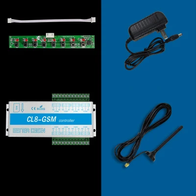 GSM 8 способ реле управления Лер умный дом выключатель питания SMS вызов пульт дистанционного управления светильник Открыватель ворот электронный замок серверный насос - Цвет: con external switch