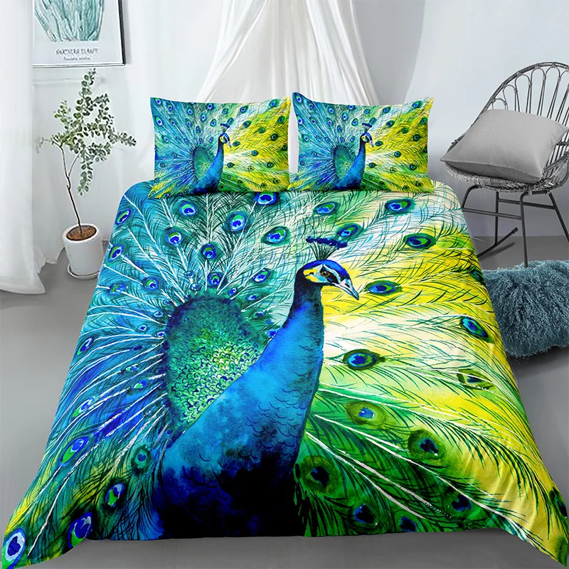 

Home Textile Cartoon Bird Owl Bedding Set 3PCS Duvet Cover Pillowcase Printed Polyester Bed Set