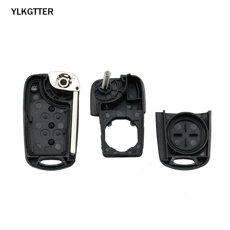 Чехол YLKGTTER с 3 кнопками для ключей автомобиля для hyundai I20 I30 IX35 I35 hyundai Kia Picanto Sportage K5 Flip Floding с держателем