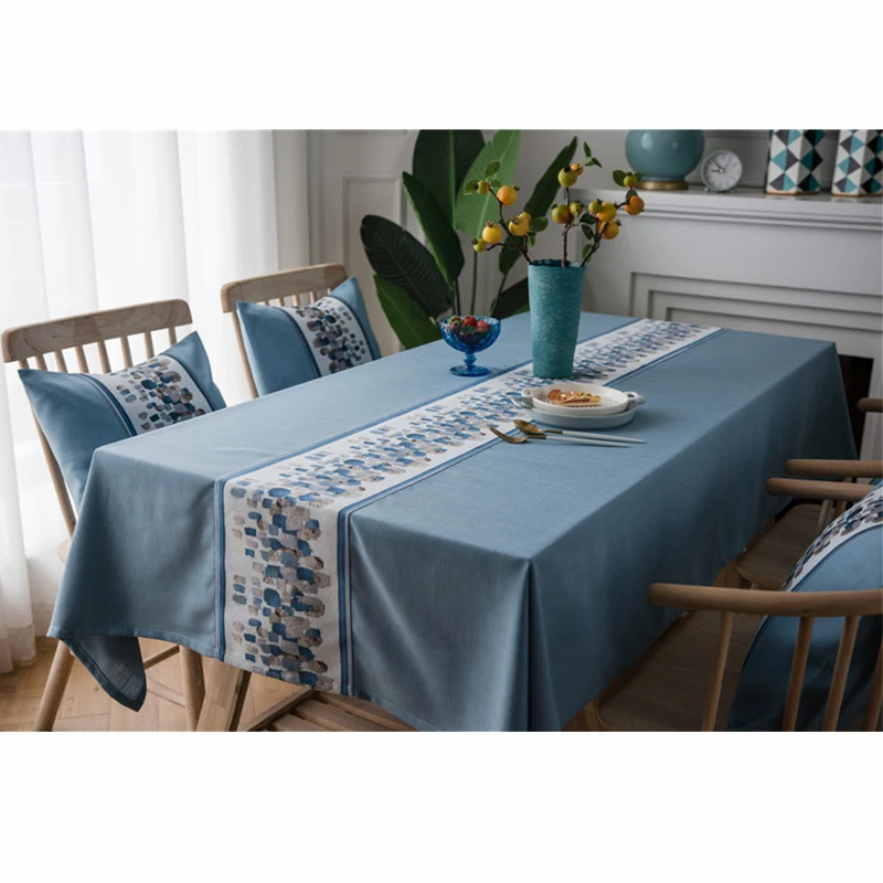 

Lanke table cloth rectangular Waterproof Oilproof With Tassel , Dining Tablecloth for Home Christmas Birthday Party