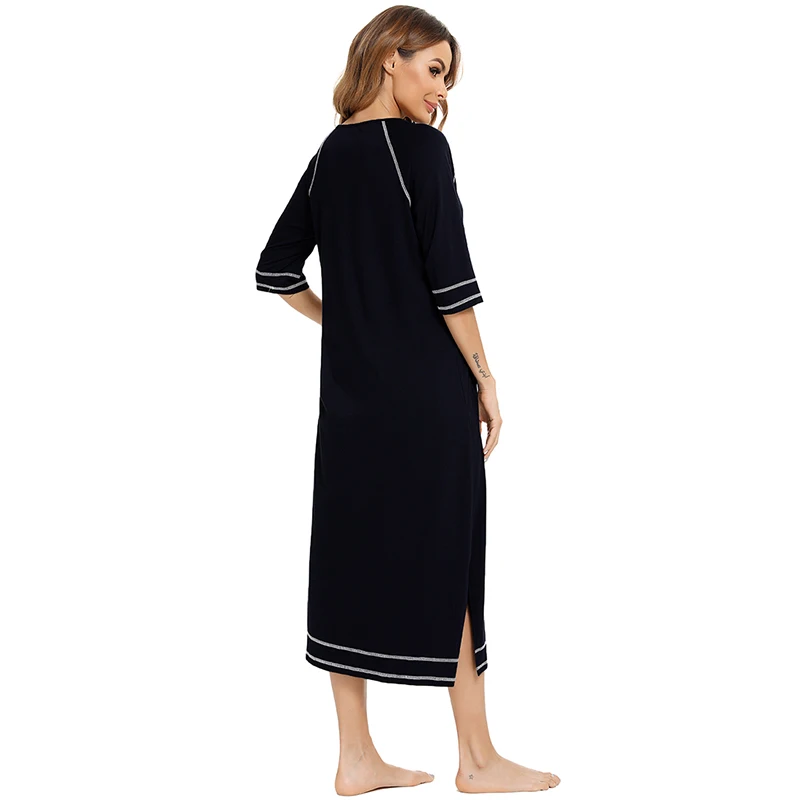Zipper Women Sleepwear Pajama Maternity Dress 3/4Sleeve Nursing Baby Breastfeeding Nightdress Pregnancy Dress пижама хлопок women dress women sleepwear sleepwear pajamas