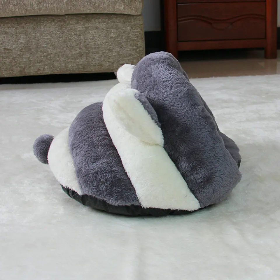 Winter Pet Cat Bed House Warm Soft Comfortable Nest Kennel Bed Built-in Ball Cave Sleeping Bag Cat Playhouse Pet Supplies