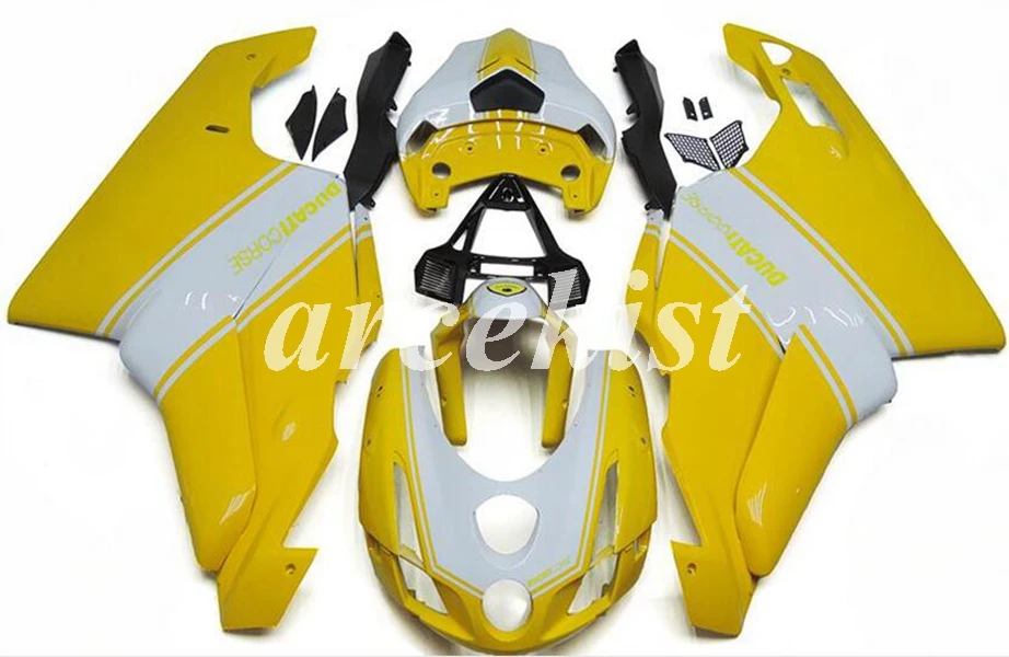 

New ABS Motorcycle Full Fairings kit fit for Ducati 749 999 2003 2004 03 04 749S 999S Body set Yellow white